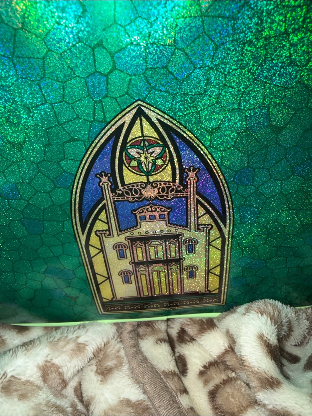 Loungefly Green Tiana Stained-Glass Mini Backpack - Picture 4 of 8